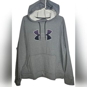 Under Armour Unisex Heather Gray or Light Aqua Kangaroo Pocket Hoodie Sz XXL